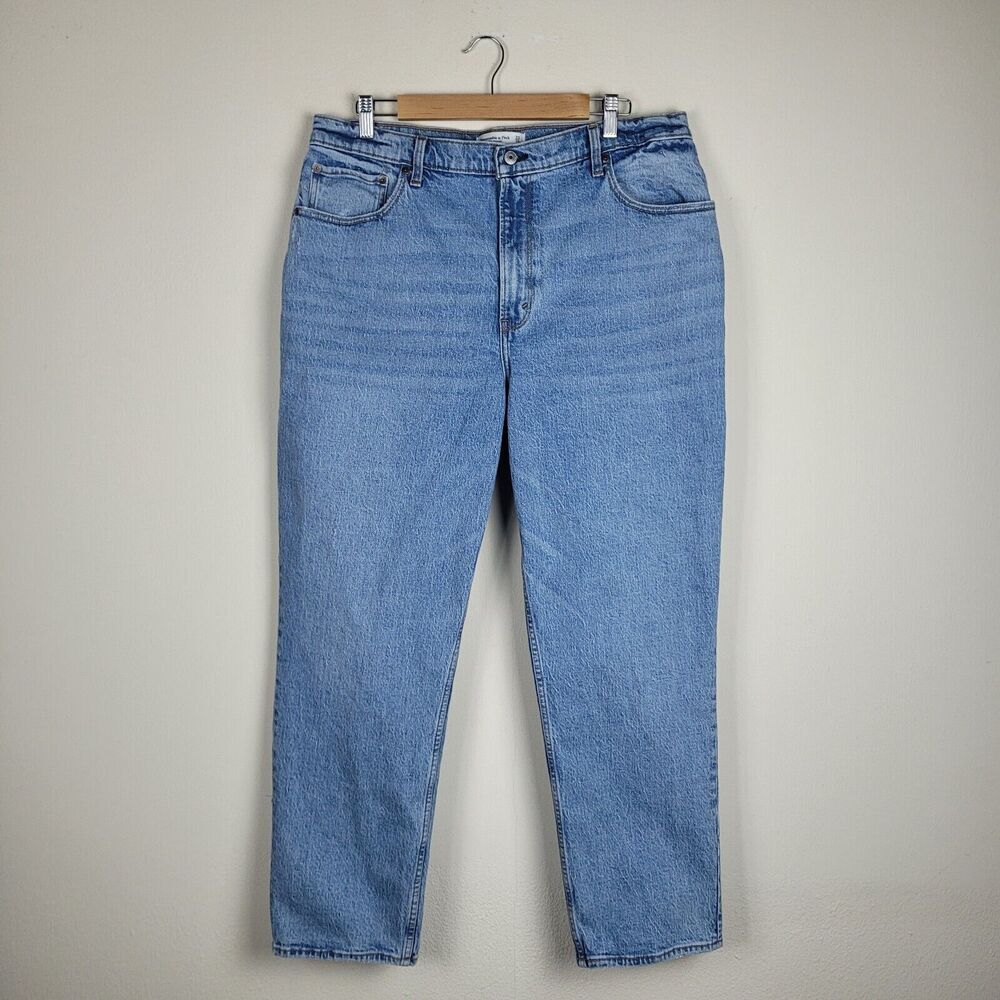 Abercrombie & Fitch Women's High Rise Jeans - Light Blue
